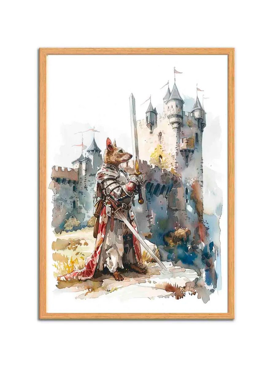 Крысиный терьер, собака Найт 2, Плакат 30x42см