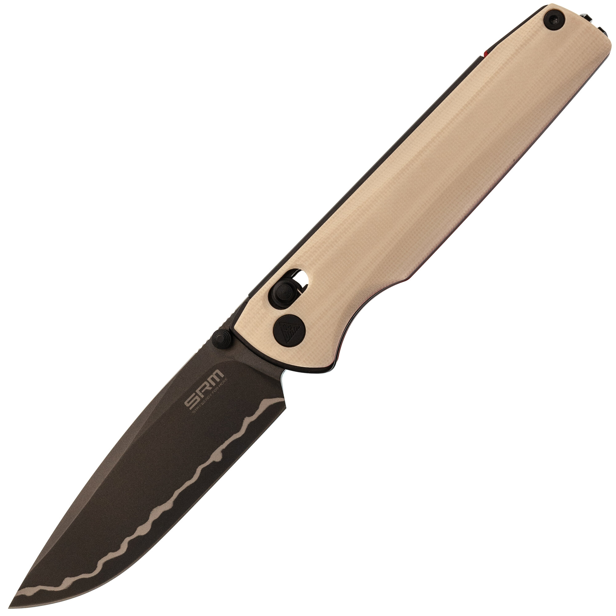Складной нож SRM Terrier, сталь 140Cr Laminated, рукоять G10, белый