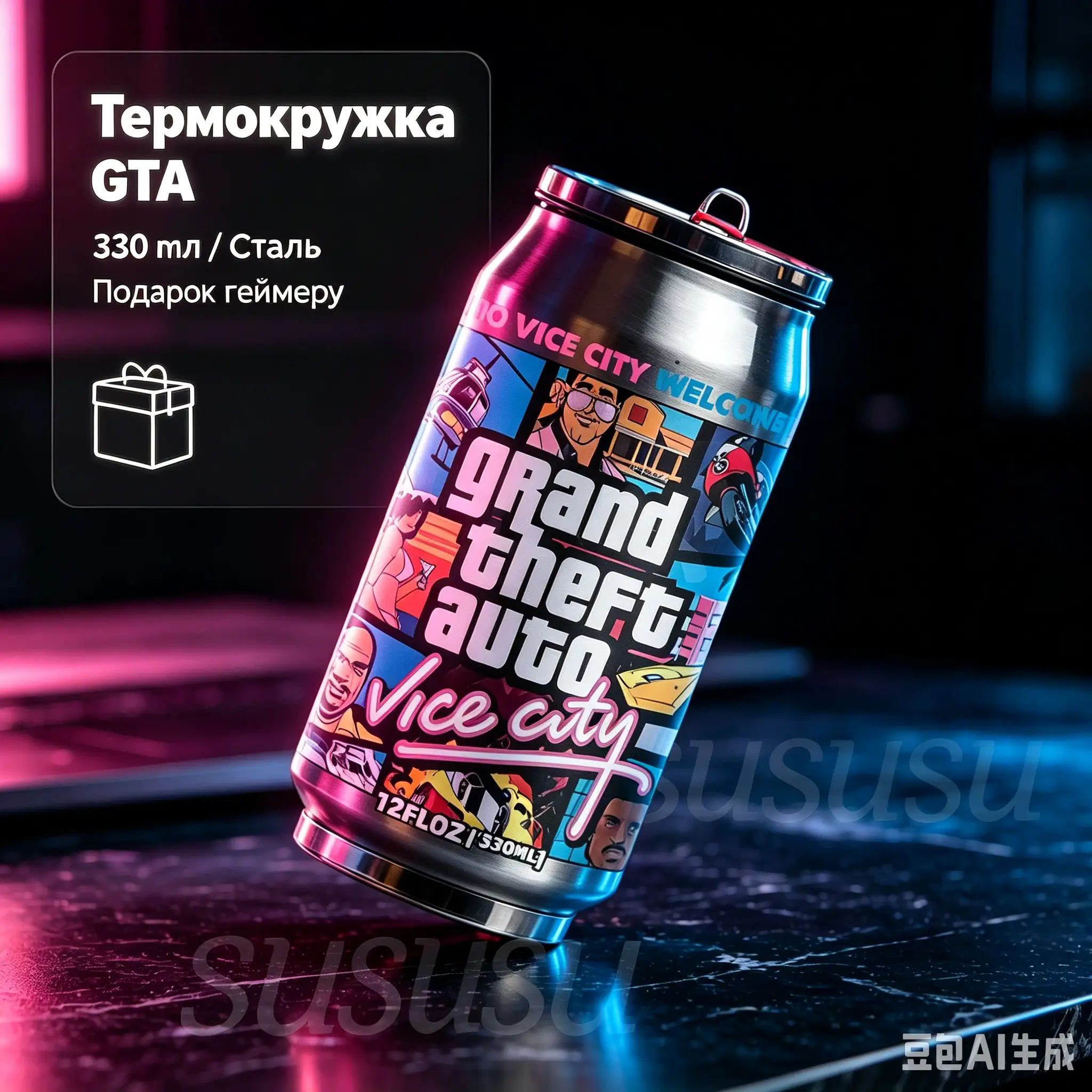 Термокружка 0.33 л, серебристый