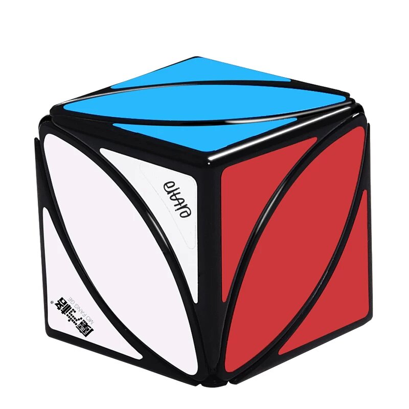 Qiyi 6-цветная картонная головоломка с кленовым листом, черной основой, подставкой и руководством для детей