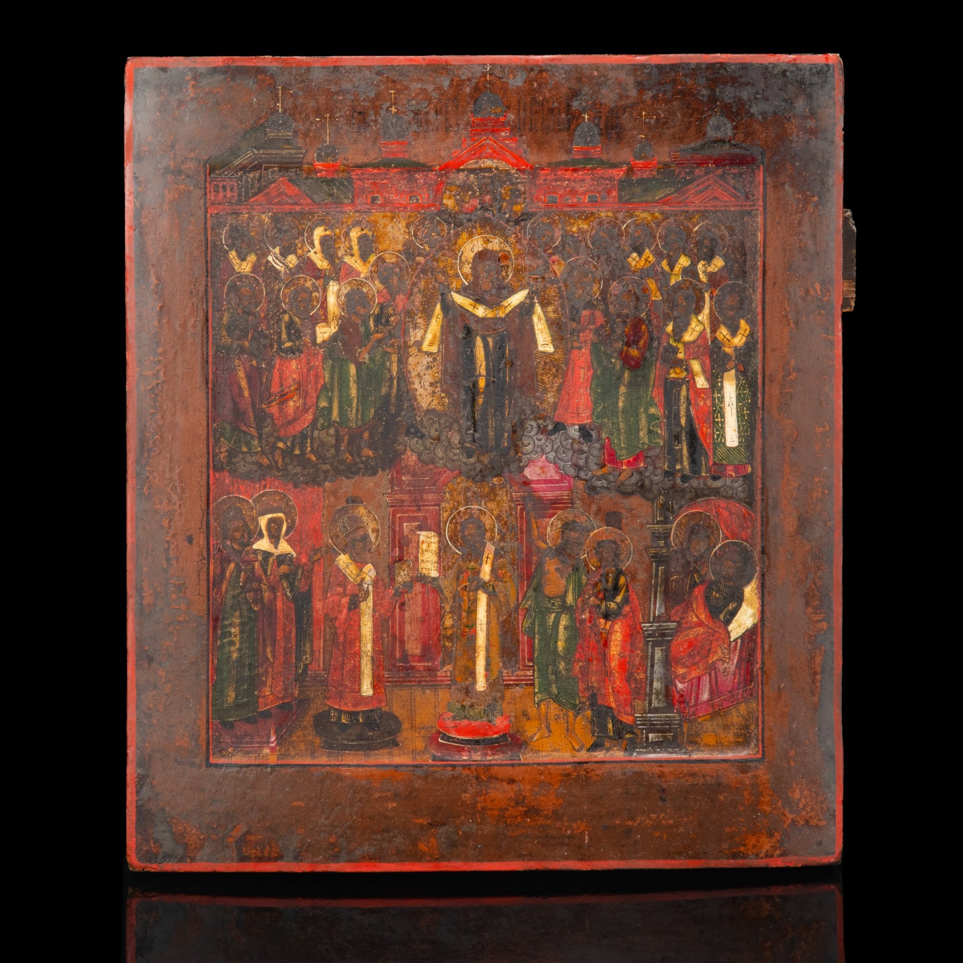 Икона "Покров Пресвятой Богородицы", дерево, темпера, Российская империя, 1850-1880 гг.