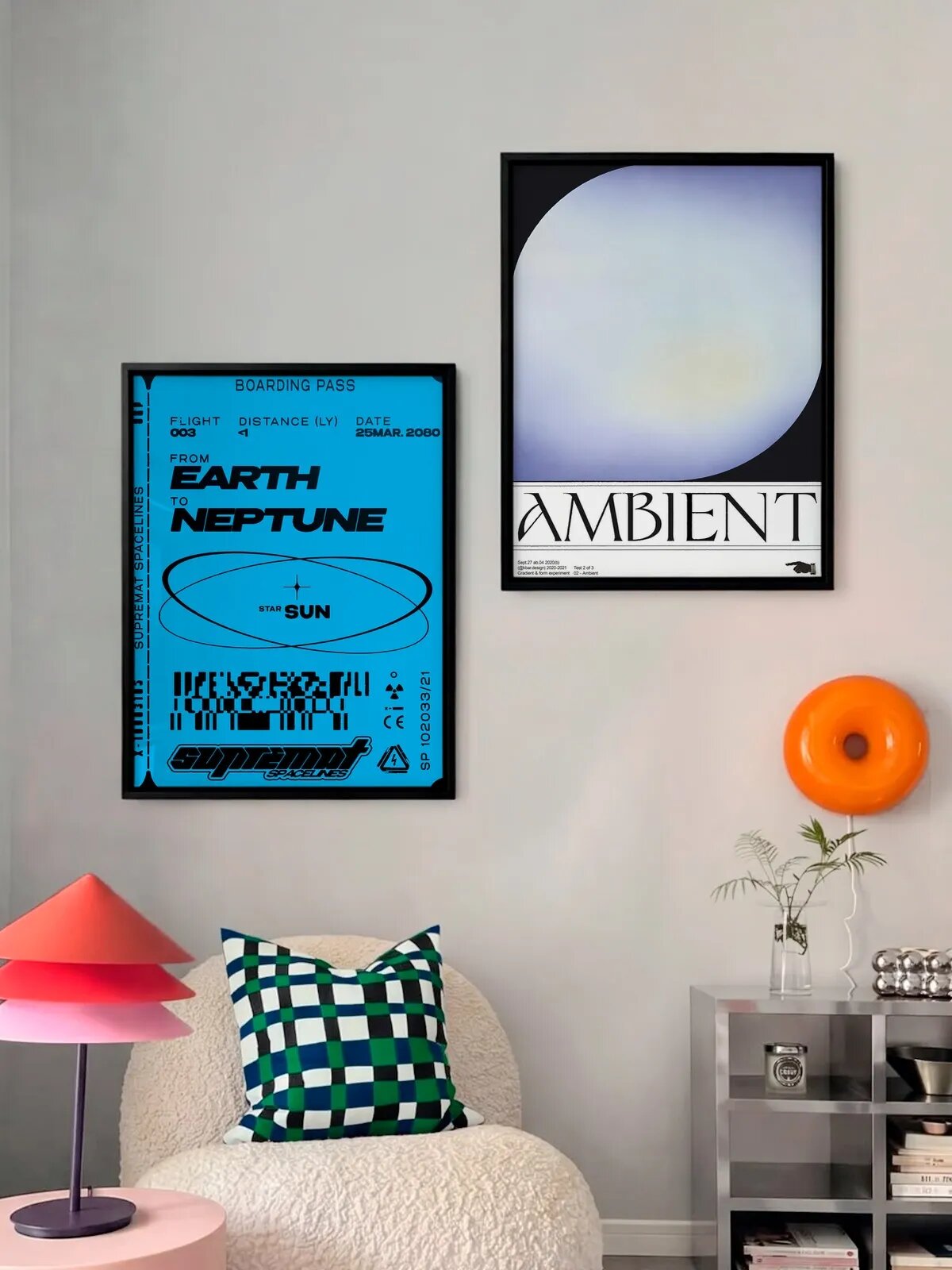 Набор постеров "Boarding Pass x Ambient", 30x40 см, 2 штуки