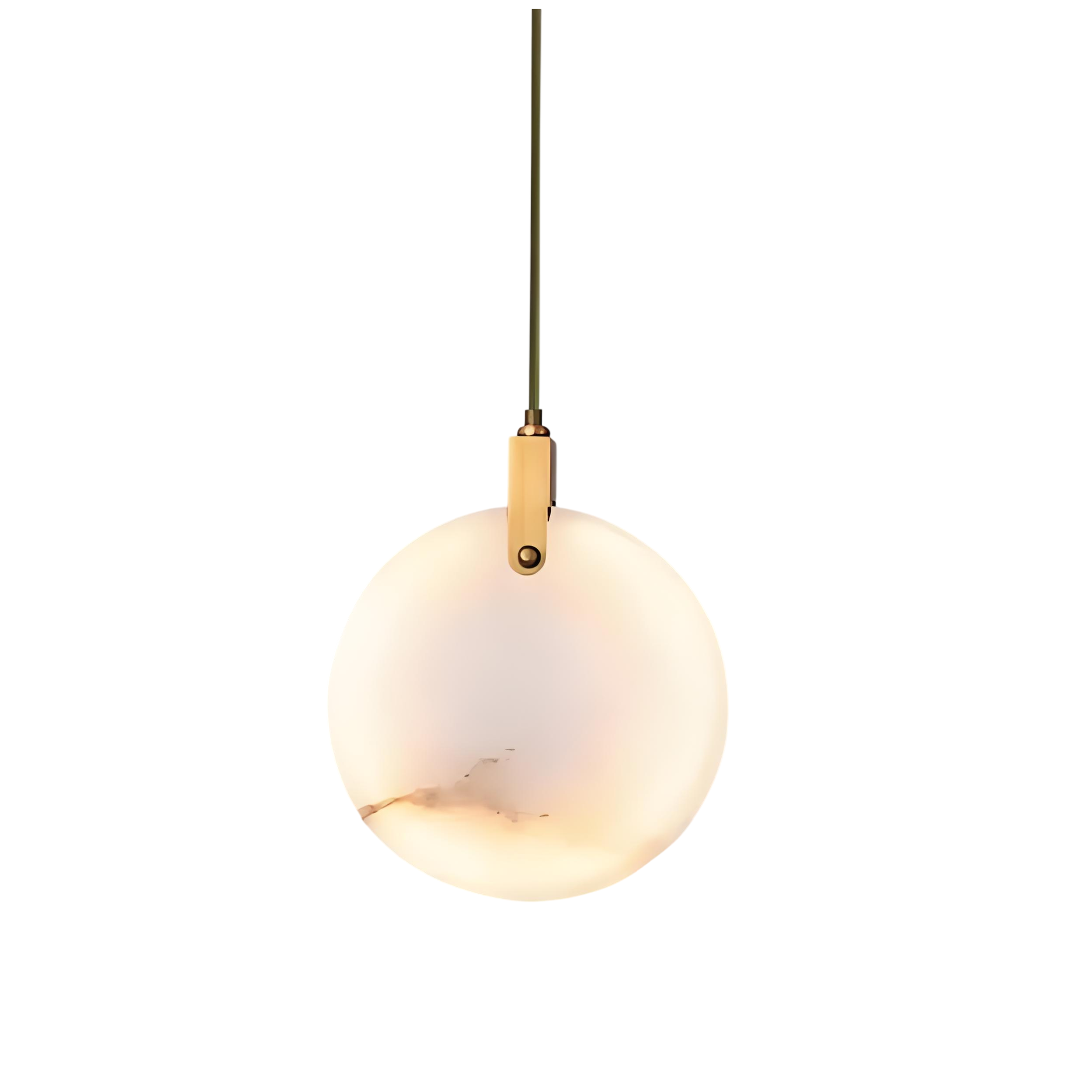 Подвесной светильник Delight Collection 11391P 11391P 15cm Brass / White Alabaster 11391P/150, Белый/Латунь, LED