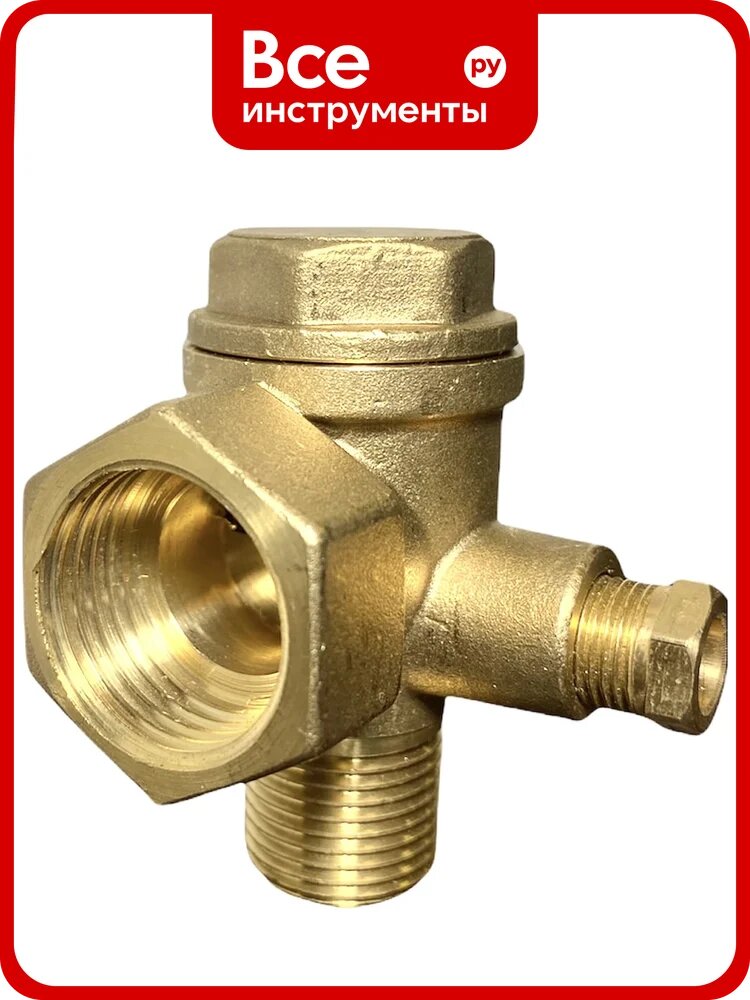 Обратный клапан для компрессора резьба внутр. и наруж. F1/2"XM3/8" BlackWeld 4314bw