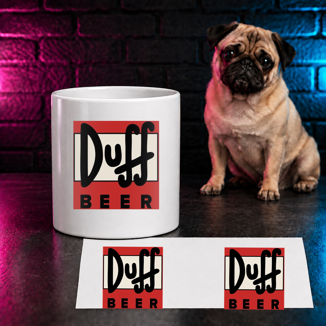 Кружка с принтом «Пиво Duff»