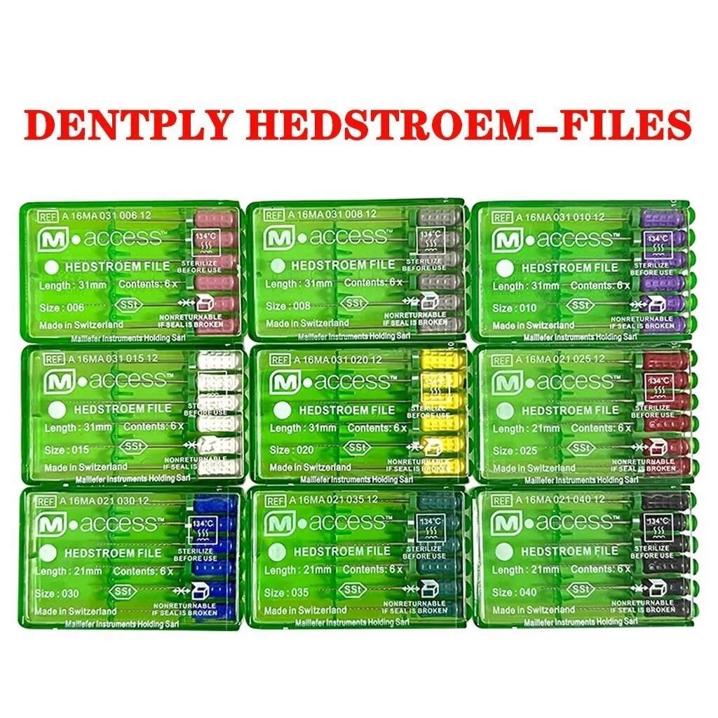 Dentsply R-File корневые каналы из нержавеющей стали 21/25/28/31 мм R-File 25mm 10
