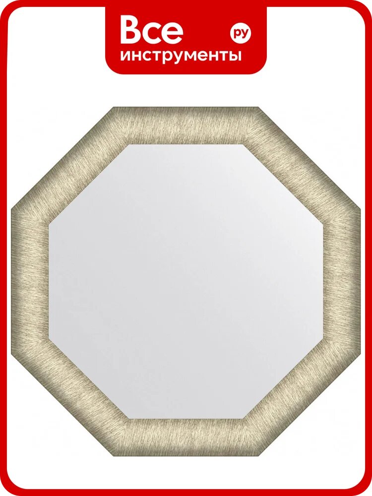 Зеркало EVOFORM в багетной раме - брашированное серебро 59 mm (55x55 cm) BY 7428