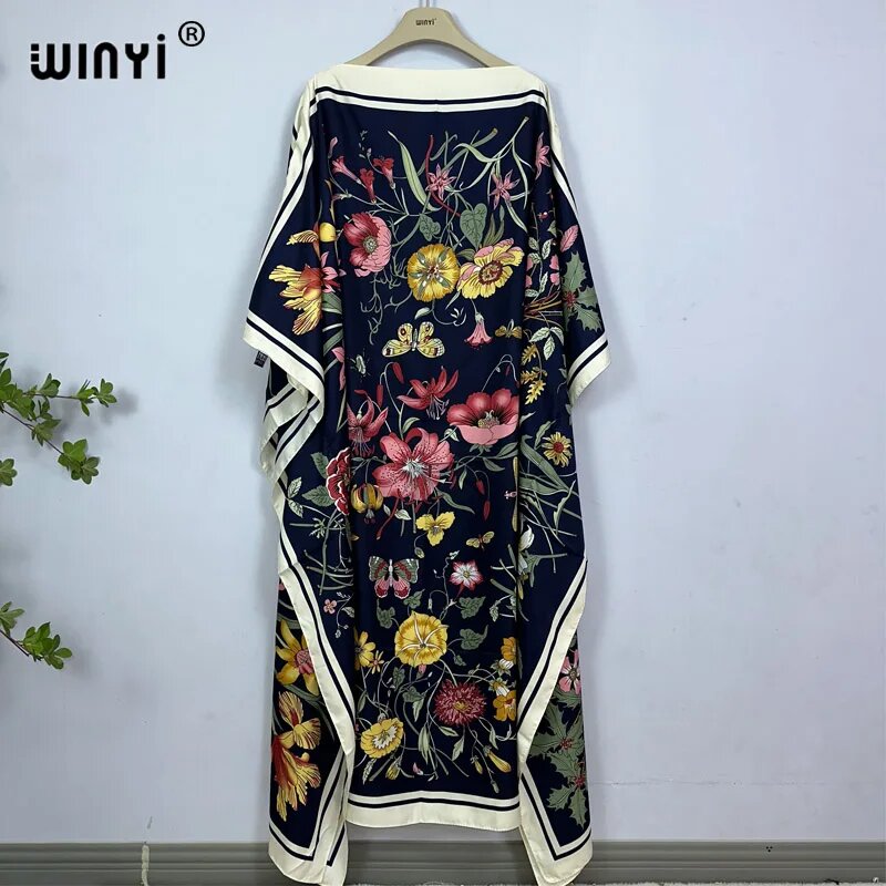 Женское платье WINYI богемный принт Черный, 31
