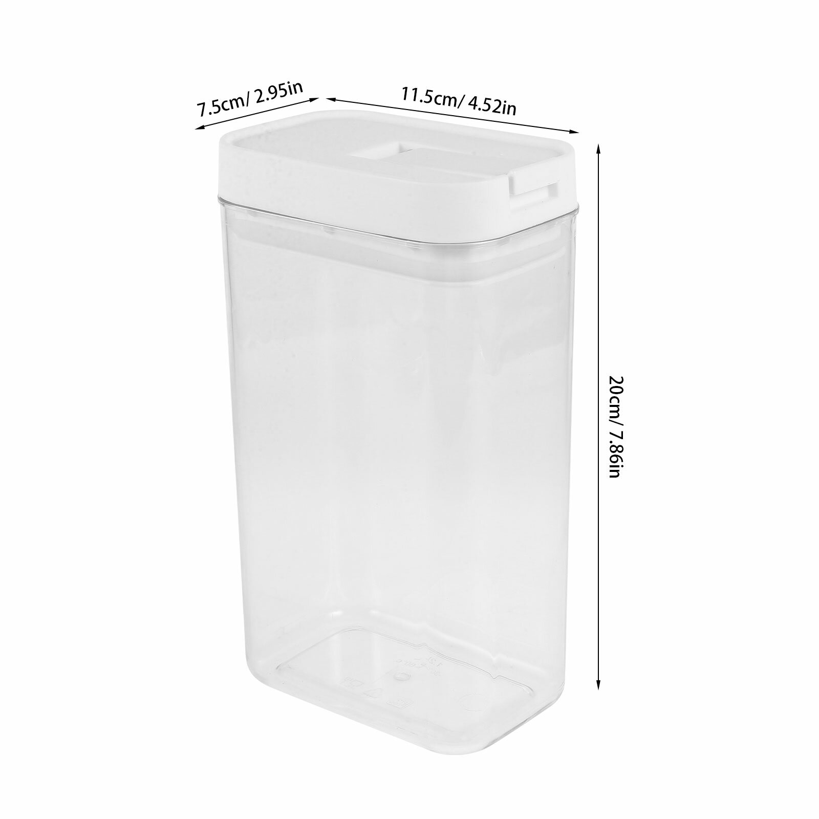 Прозрачный Вакуумный Контейнер Для Хранения Продуктов Объемом 12x12x23 См
