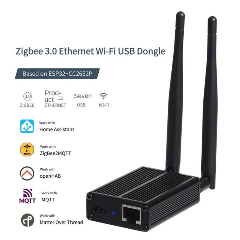 Zigbee/Thread Ethernet Адаптер USB Dongle ETH-52P Zigbee 3.0 К ETH WiFi Шлюз Координатор Для MQTT Home Assistant ZHA Open Thread