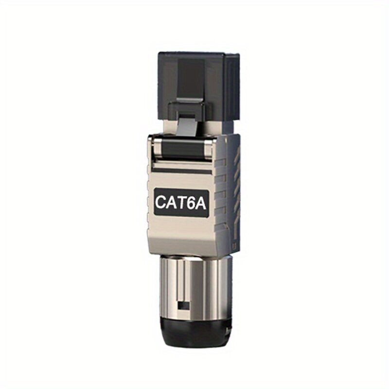 Коннектор RJ45 для сетевого кабеля Cat6A, металлический, серебристый, 2000 МГц, 40 Гбит/с, для кабеля 22-24 AWG, без инструмента, 1 шт.