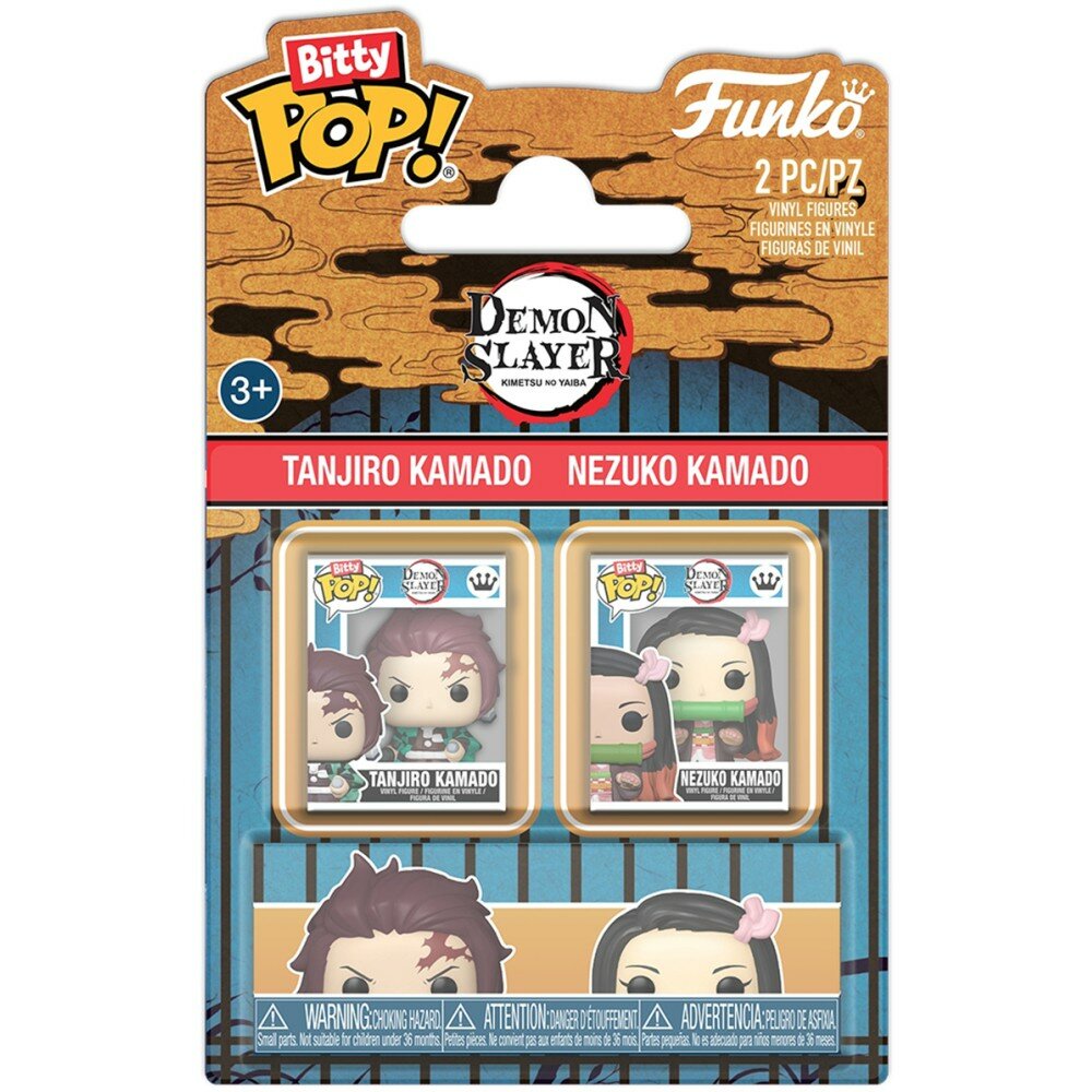 Набор фигурок Funko Bitty POP! Demon Slayer: Kimetsu no Yaiba Tanjiro Kamado & Nezuko Kamado 93996