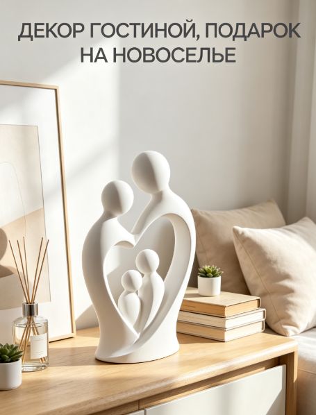 Статуэтка белое, высота 20 см, длина 12 см