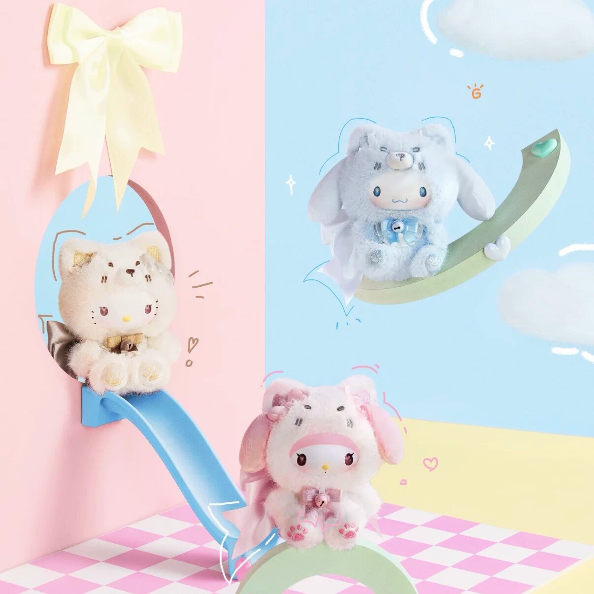 MINISO Серия Санрио Остров Лис Vinyl Plush Блайнд Бокс Хелло Китти Конкретная Фигурка Подарок
