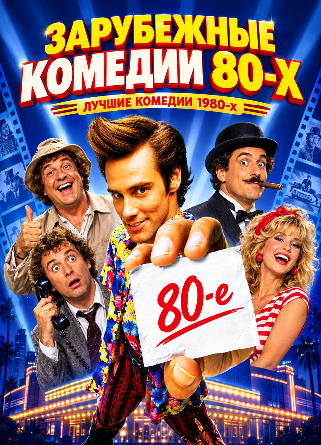 Сборник фильмов "Лучшие зарубежные комедии 80-х" на флеш-носителе 64 Гб, 38 фильмов, металлический корпус