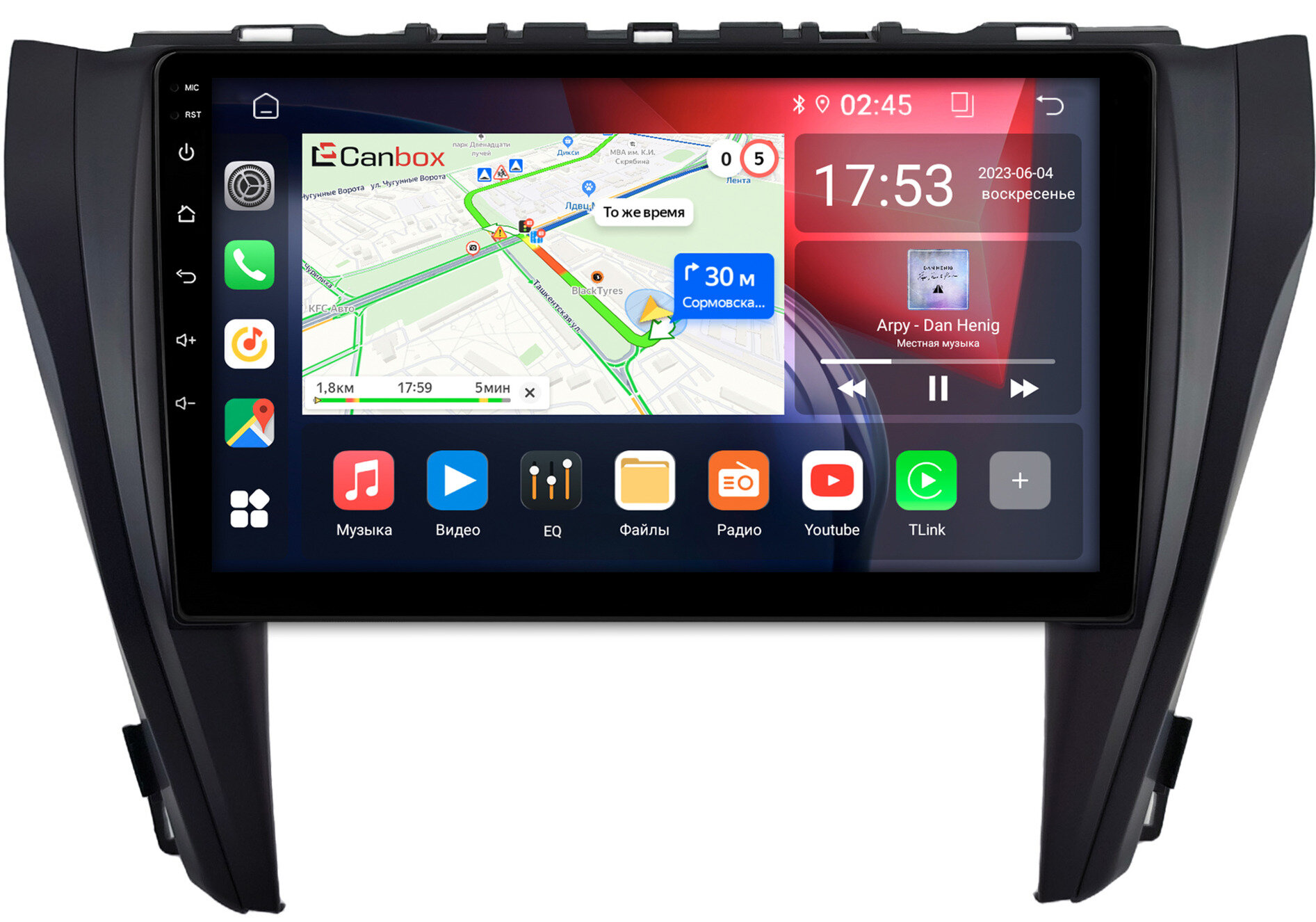 Штатная магнитола Toyota Camry XV55 2014-2018 (авто с камерой, JBL) Canbox GTR10-1691 4/64 Android 10 (IPS, DSP, CarPlay)