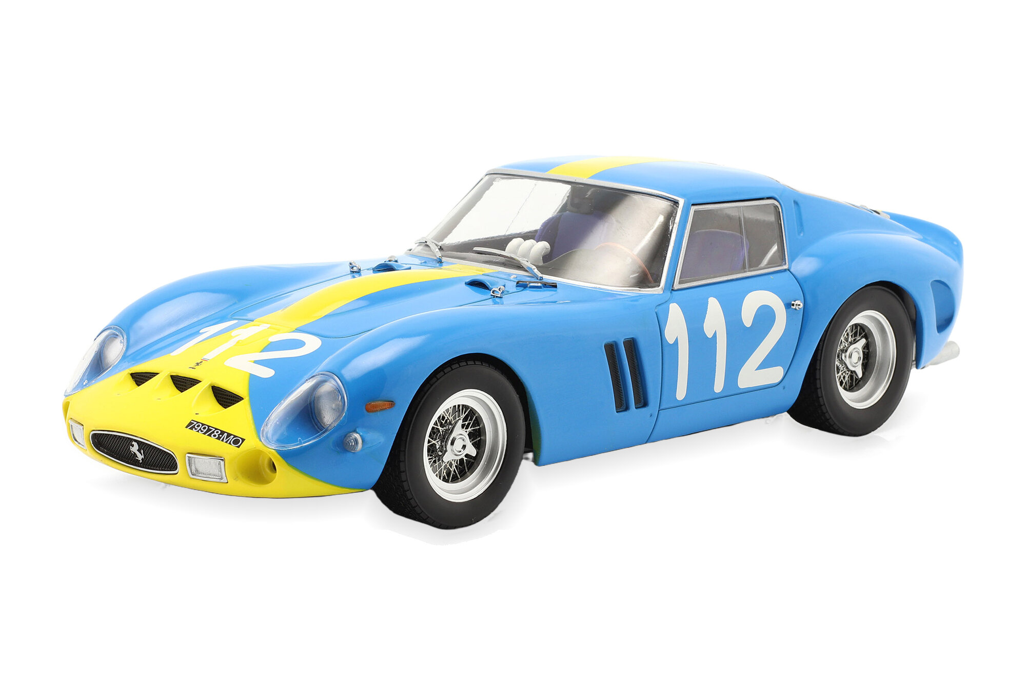 Модель коллекционная KK-SCALE Ferrari 250 gto #112 targa florio 1964 синий с желтым