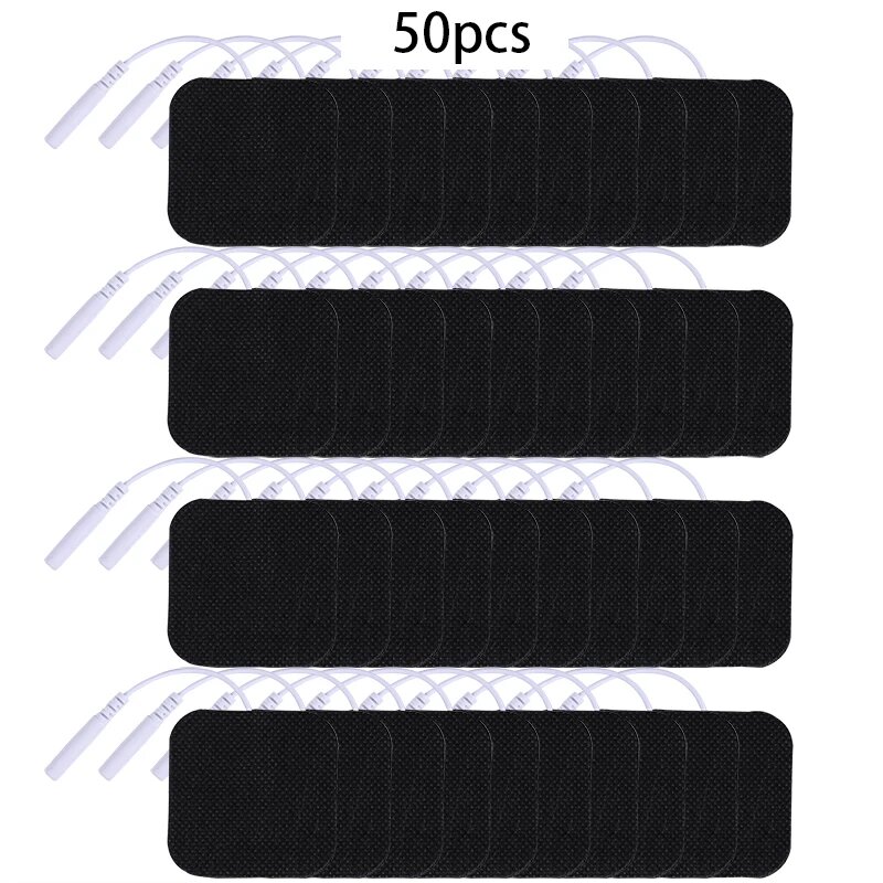 Съемные электроды для EMS-массажера Yinhang 5x5 см 10 шт. Black 50pcs 5x5cm