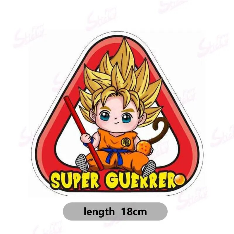 Наклейка Dragon Ball Super Guerrero, 18 см, оранжевый, SGAB3