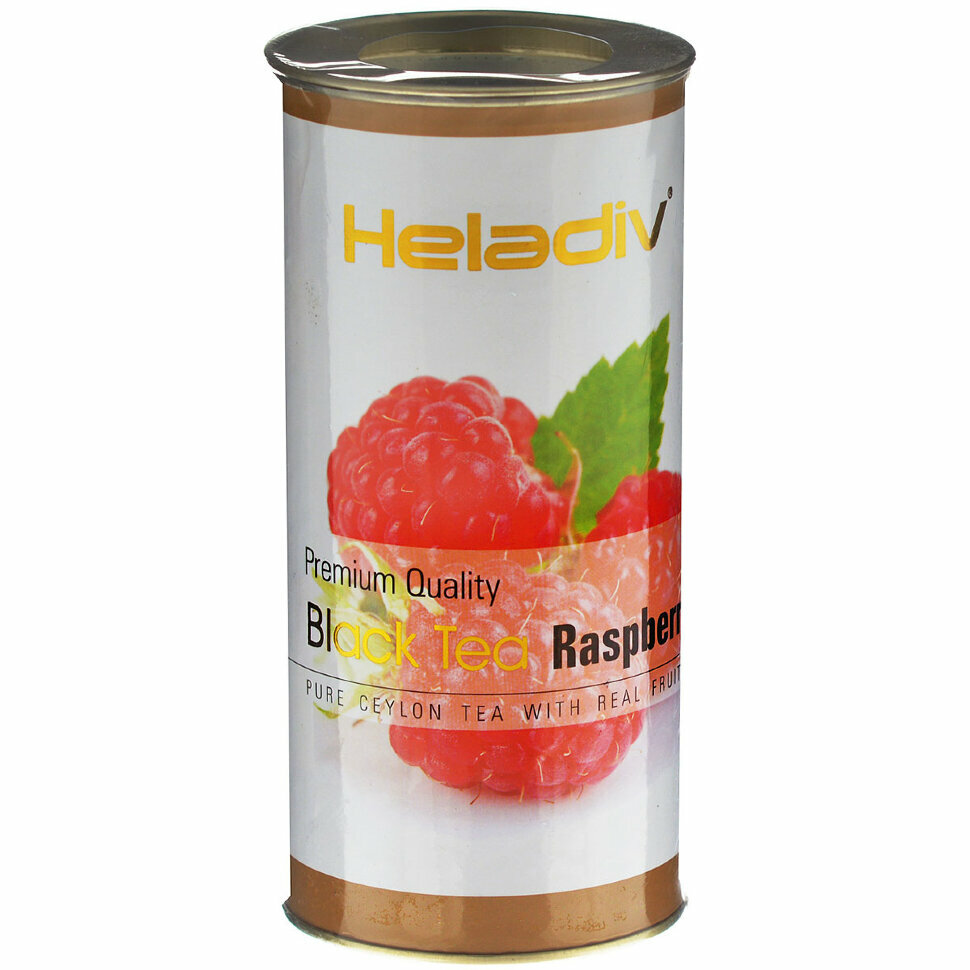 Heladiv Raspberry (малина), черный листовой, в тубе, 100г