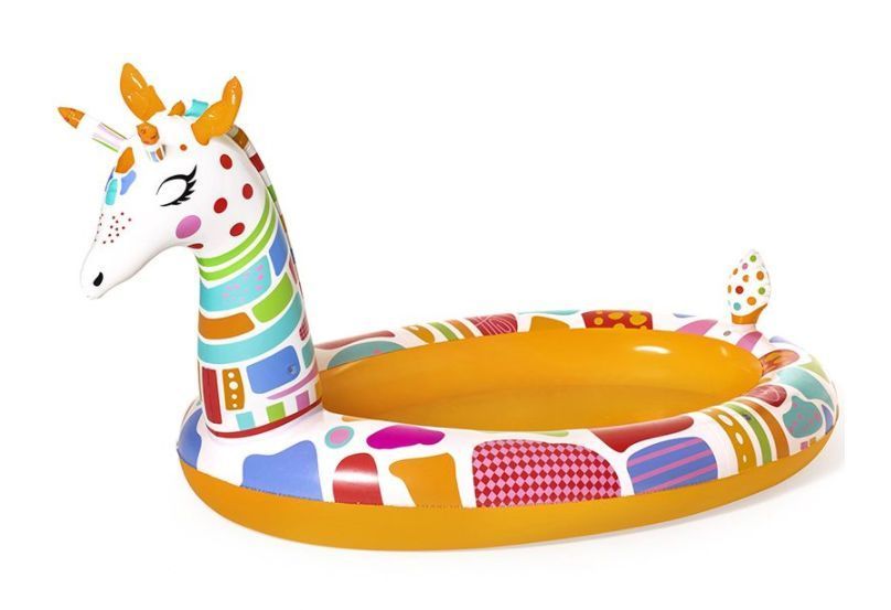Bestway 53089 BW Детский надувной бассейн 266x157x127см Веселый жираф с разбрыз, 220л, от 2 лет