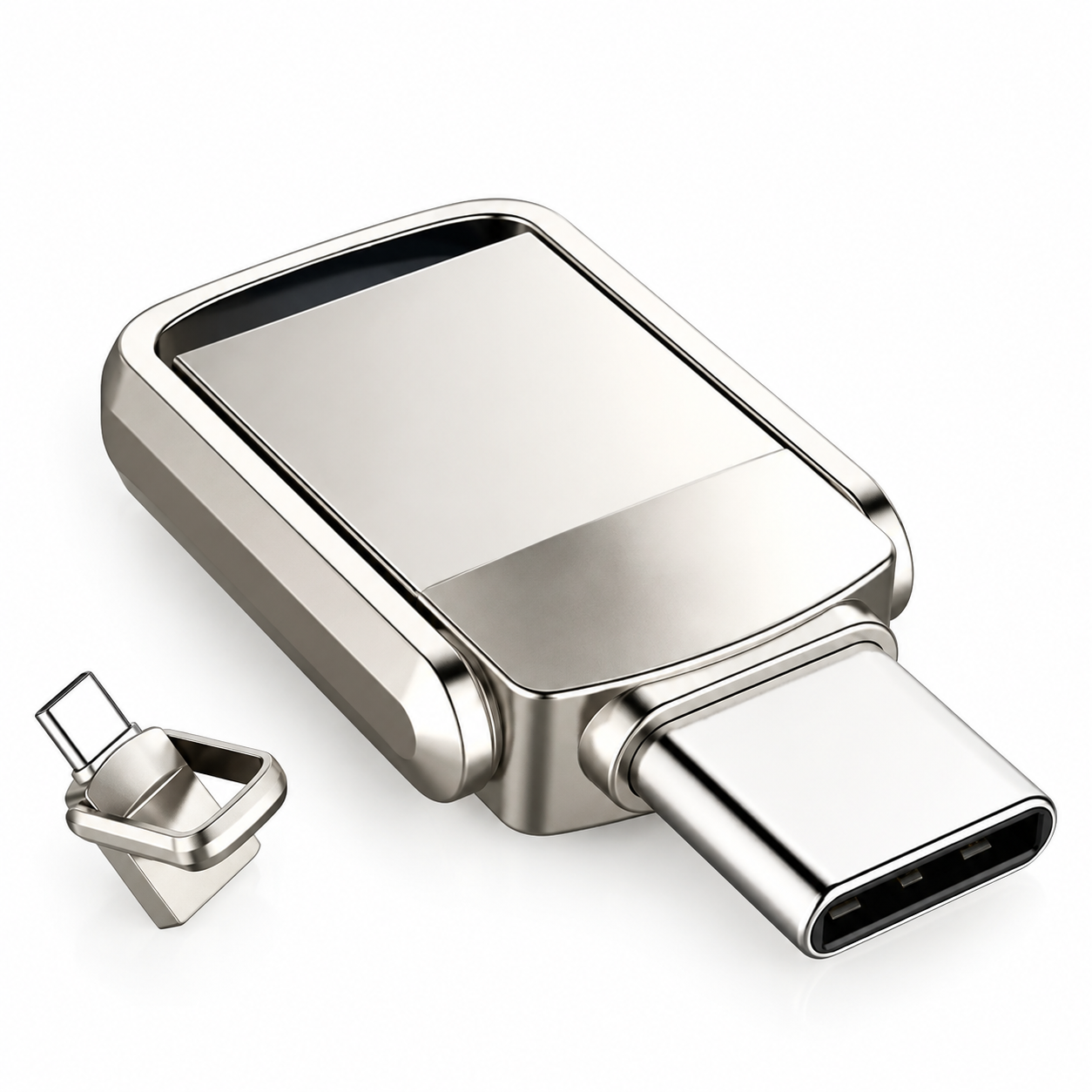 USB-накопитель Type-C 2ТБ, OTG (Цвет товара: серебристый)