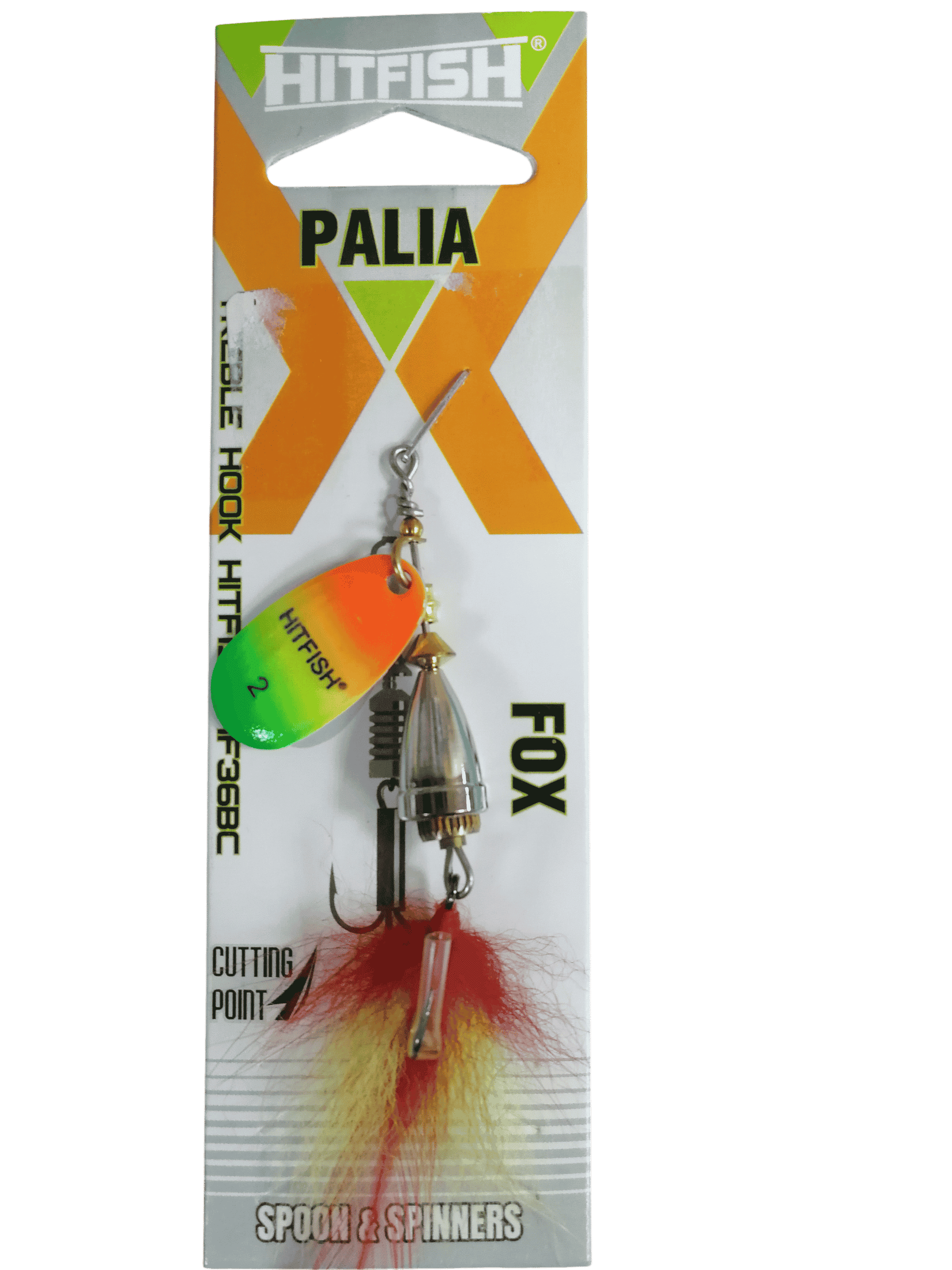 Вращающаяся блесна HITFISH PALIA FOX 45мм 6гр #2 color 88