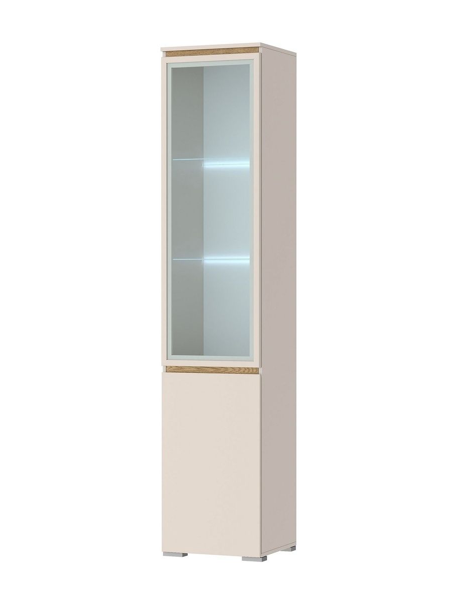 ChairCharm гретта Пенал-витрина 1В1С Кашемир-Дуб Экспрессив песочный