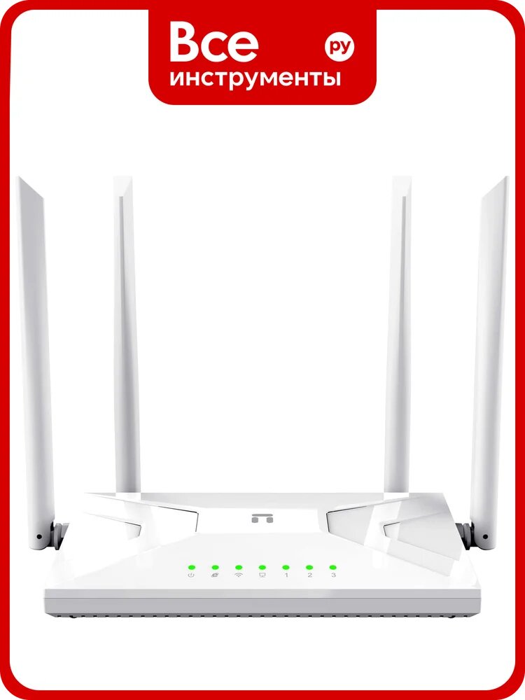 Двухдиапазонный роутер Netis NC21 АС1200, 2,4-5ГГц / 300-867 Мбит/с, LAN 3x100 Мбит/с, WAN 1x100 Мбит/с, 4x5dBi антенны, Easy Mesh, TR-069, IPv6, IPTV 10000129743