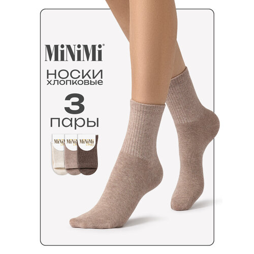 фото Носки minimi mini cotone 1205 (набор 3 пары), комплект, 3 пары, 3 уп., размер 35-38, мультиколор