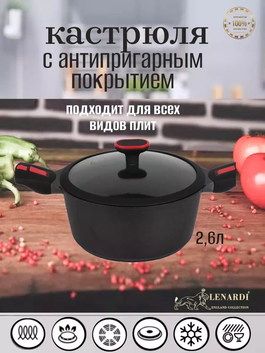 Кастрюля со стеклянной крышкой.