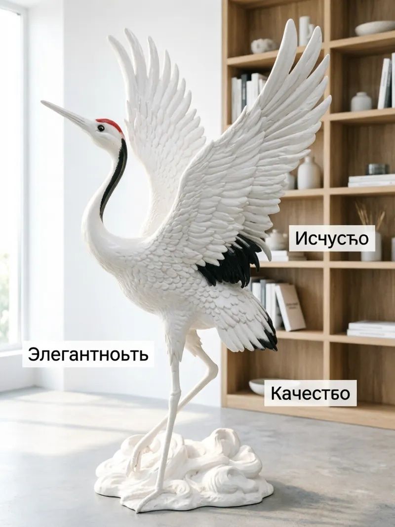 Фигурка декоративная Белый, высота 11 см