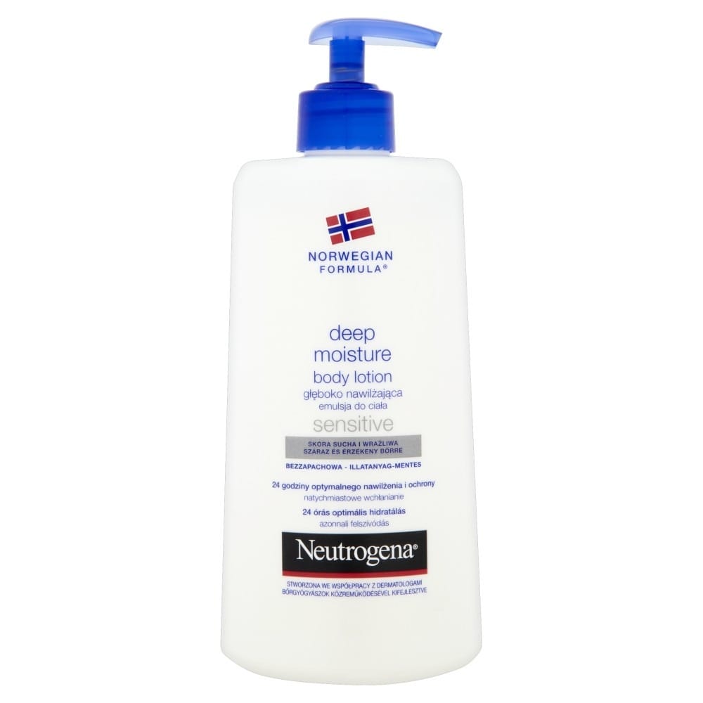 Бальзам, лосьон, молочко для ухода за кожей Neutrogena норвежская формула, глубоко увлажняющая эмульсия для тела для чувствительной кожи, 400 мл