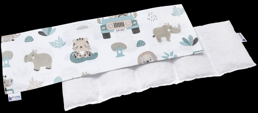 Грелка Medi Partners Zoo, термофор 5-камерный с вишнёвыми косточками, 20x60 см, белый