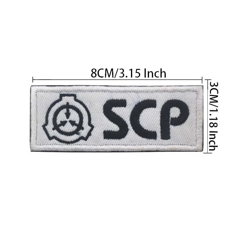 Нашивка SCP Foundation, белая, Embroiderey 14