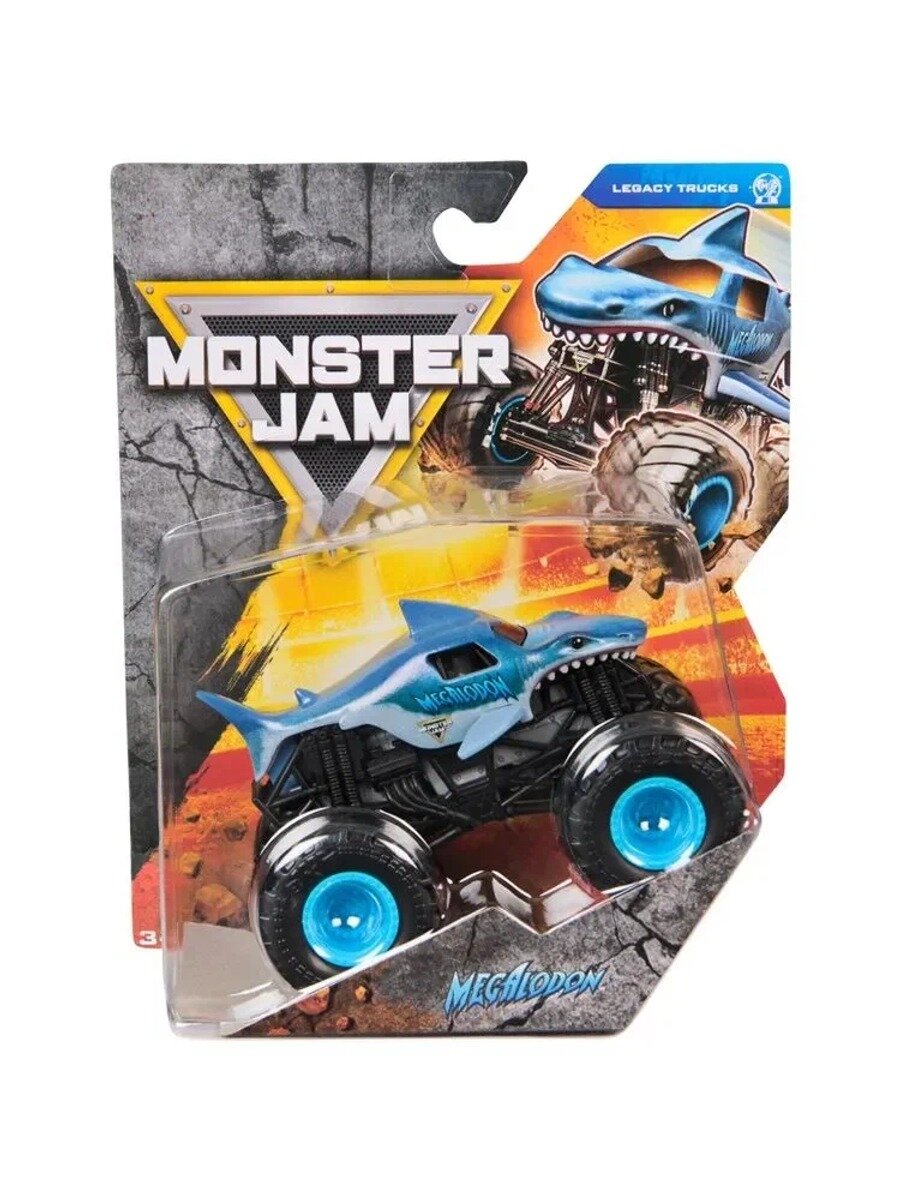Машинка Monster Jam 1:64 Megalodon Monster Truck, Die Cast Vehicle базовый вариант модели
