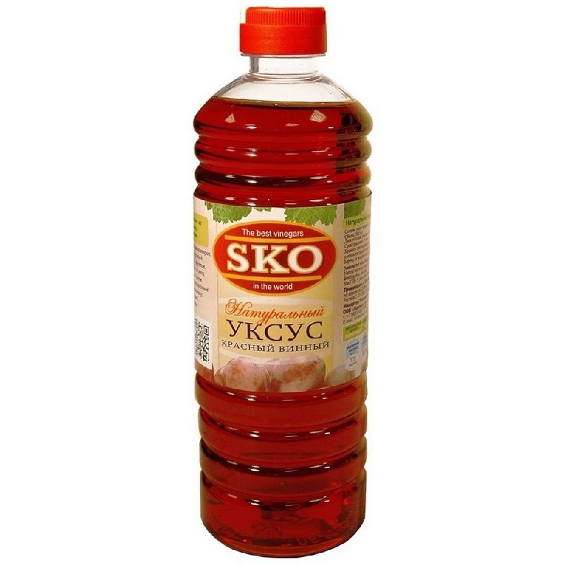 Уксус SKO натуральный красный винный 500мл