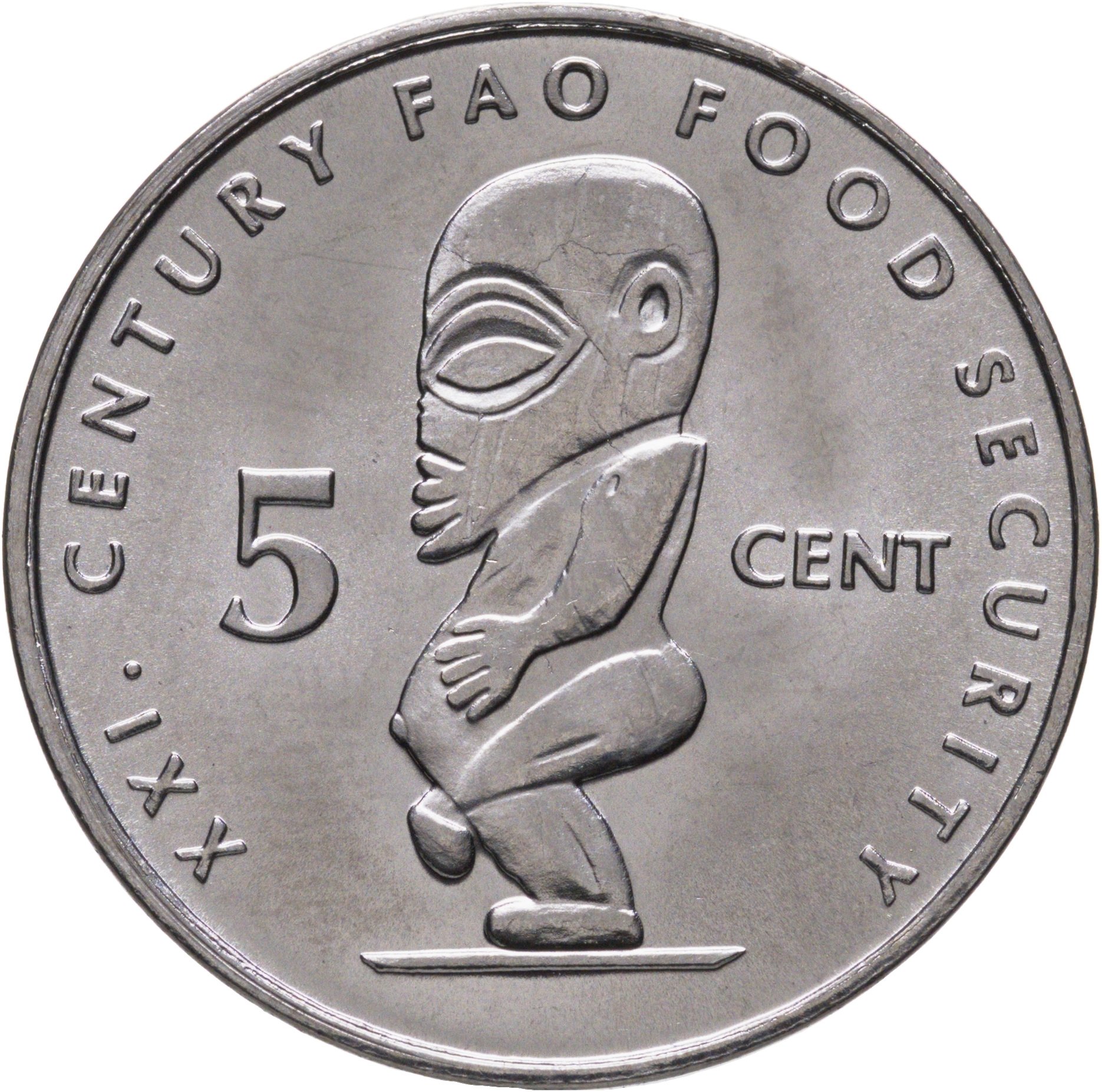 Острова Кука 5 центов cent 2000 FAO ФАО, Сталь, в сохранности UNC
