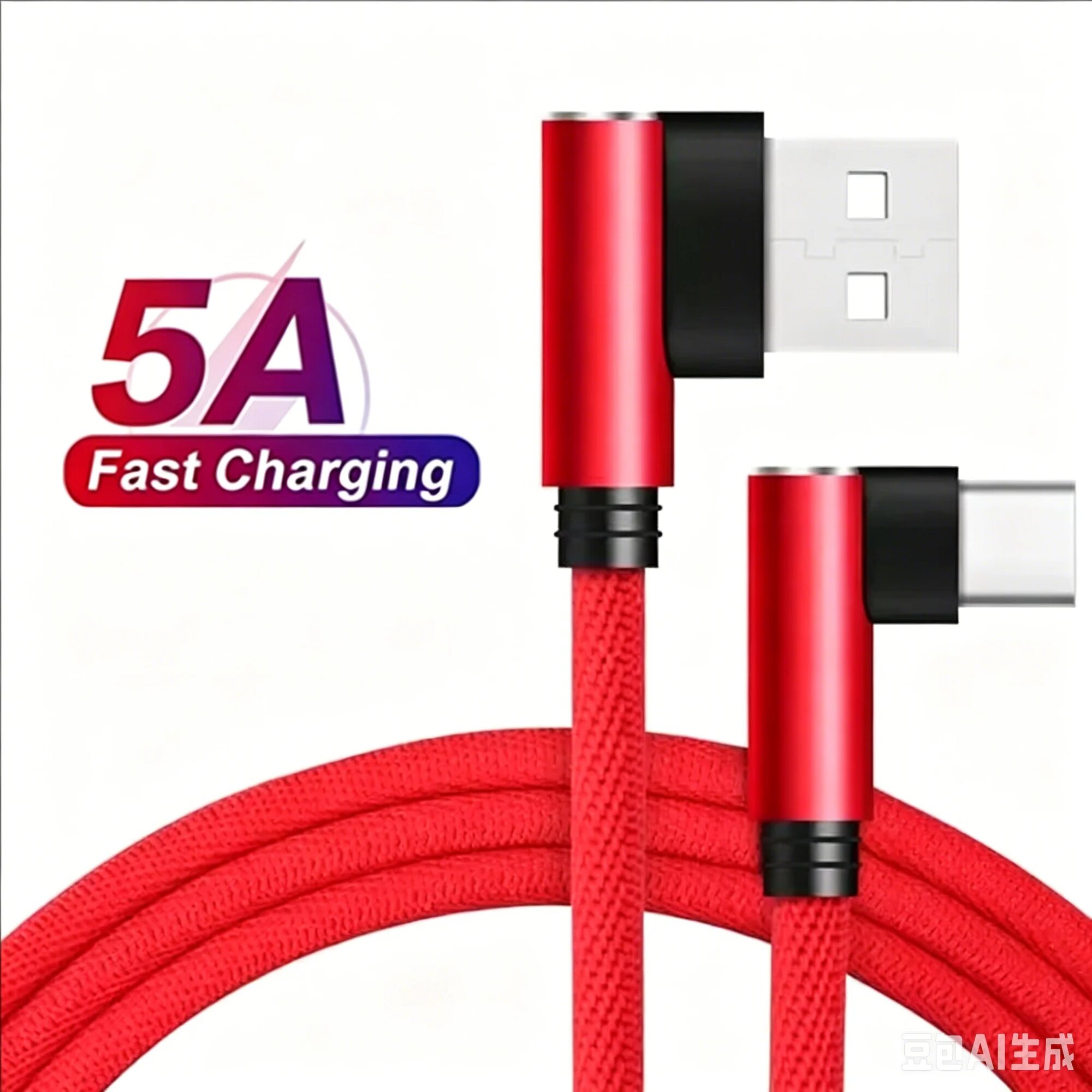 0,35 м 1 м 2 м 3 м 90 ° Кабель USB Type-C для Xiaomi, HUAWEI Honor 10, Samsung S8, S9, 3m, Red