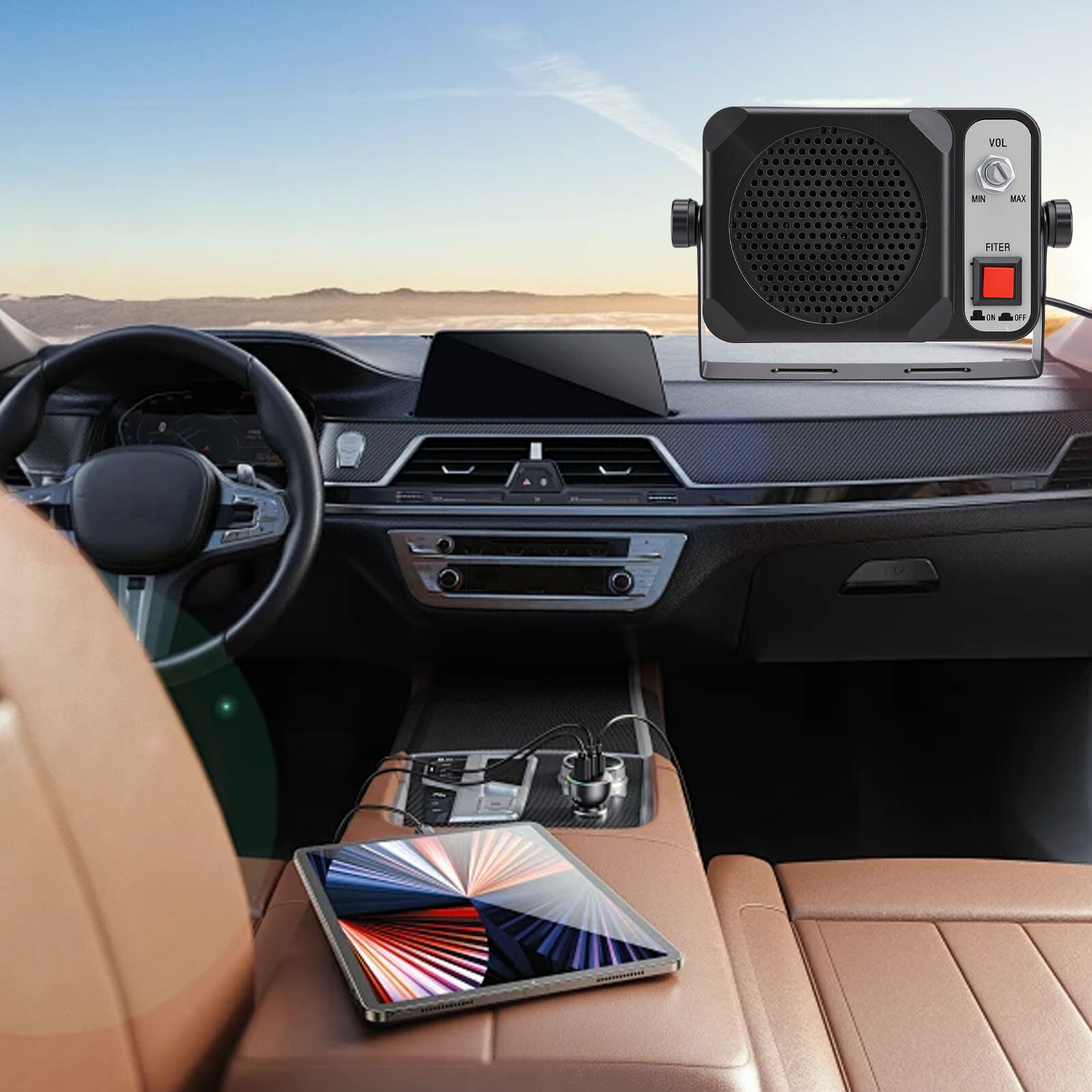 CB динамик, 1.5W, 8Ω, plug and play, компактный, для автомобиля и мобильных трансиверов
