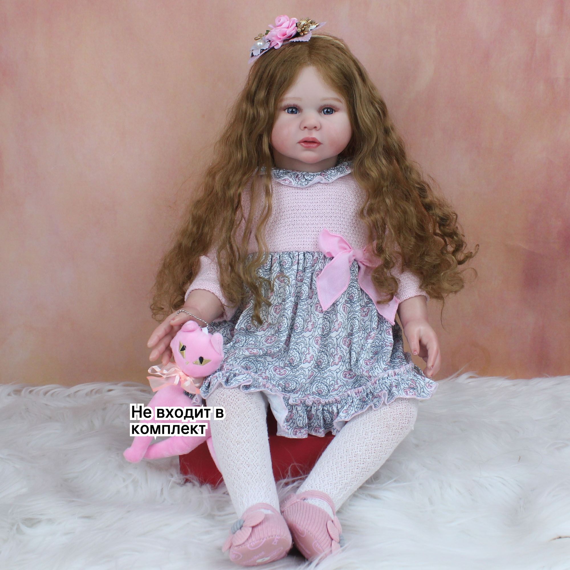 BZDOLL Кукла реборн 70 см, кожа 3D с ручной росписью, мягкие виниловые конечности и тканевое тело