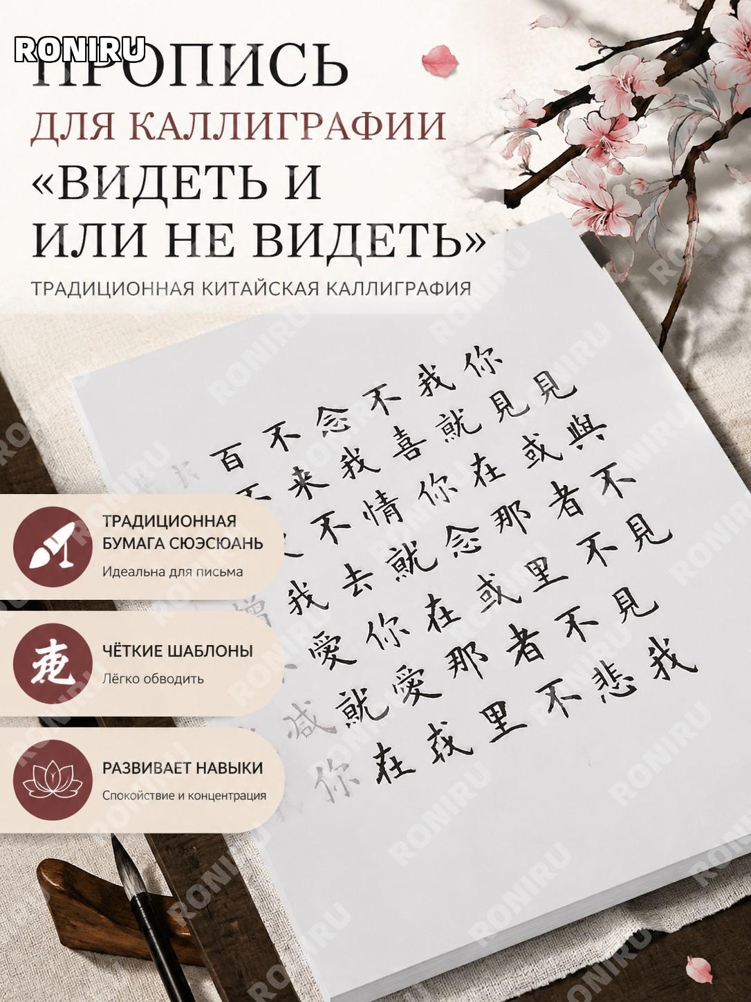 Пропись для каллиграфии «见或不见» китайская кисть малая каллиграфия для начинающих мягкая ручка копирование иероглифы