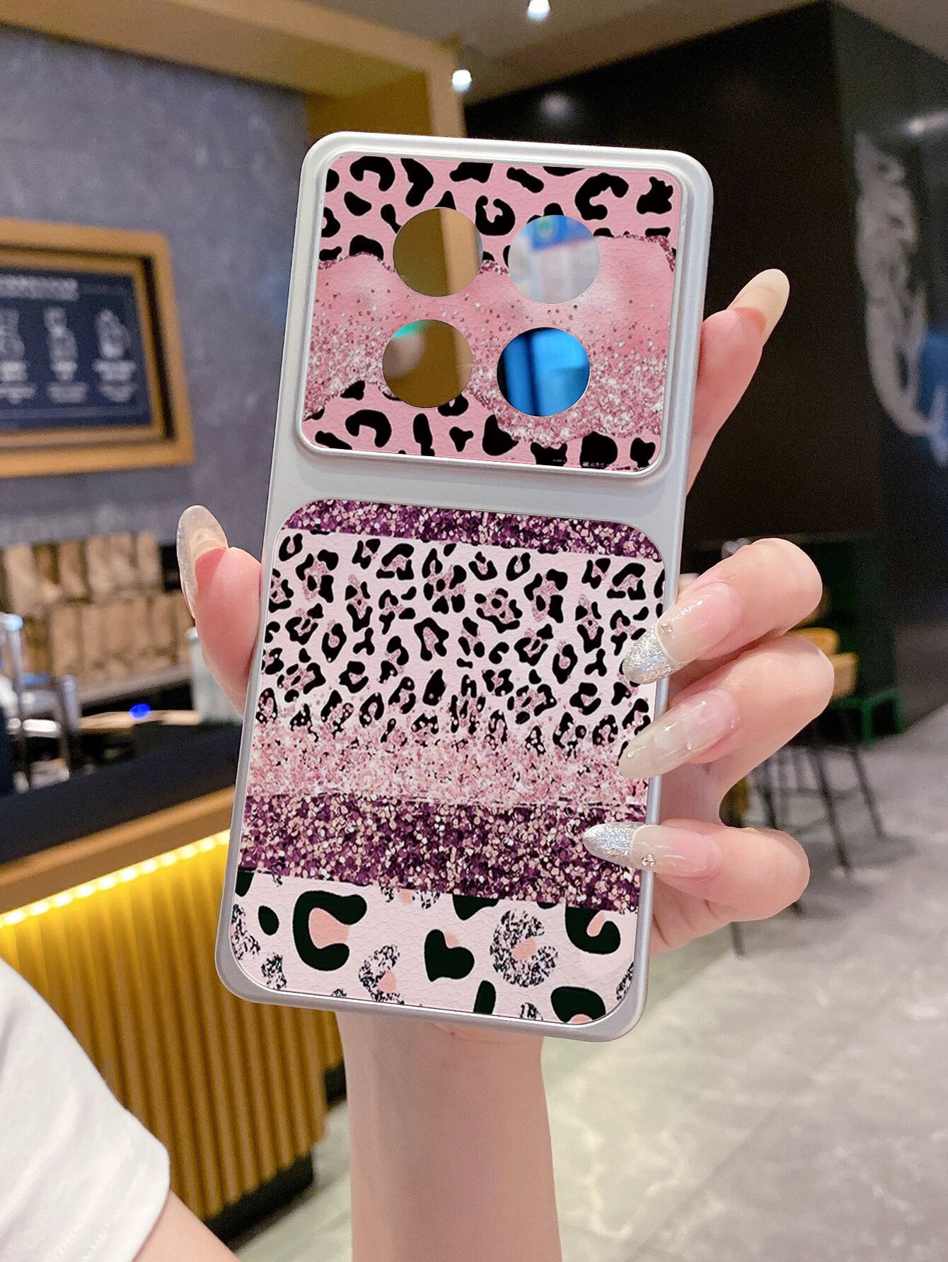 Чехол для Redmi Note 15 Про+ 5G из двух частей из искусственной кожи, леопардовая полоска, мягкая обложка