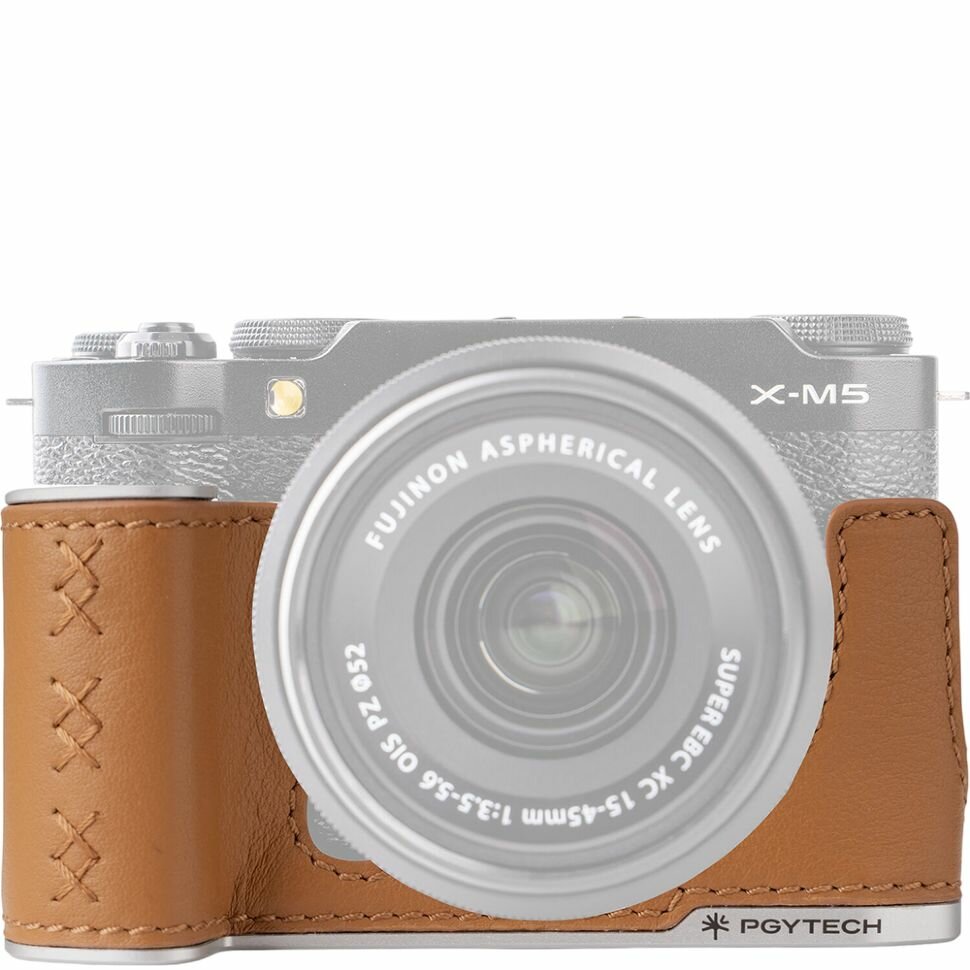 Чехол PGYTECH Leather для Fujifilm X-M5 Коричневый