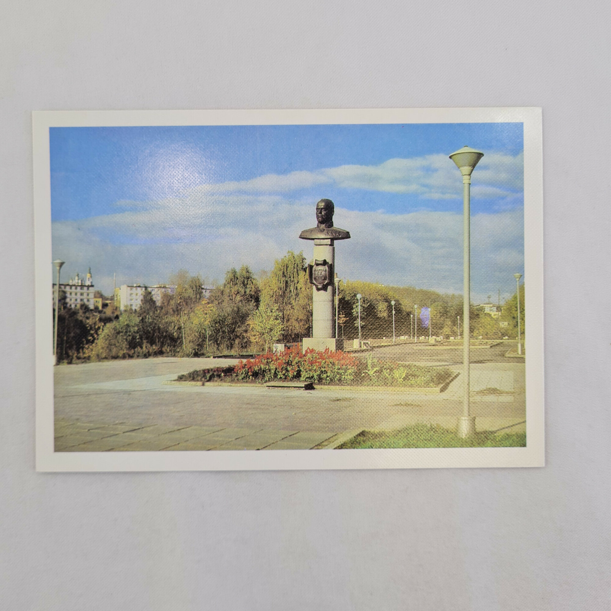 Открытка советская СССР, Калуга, памятник маршалу Жукову и городская площадь. Винтаж