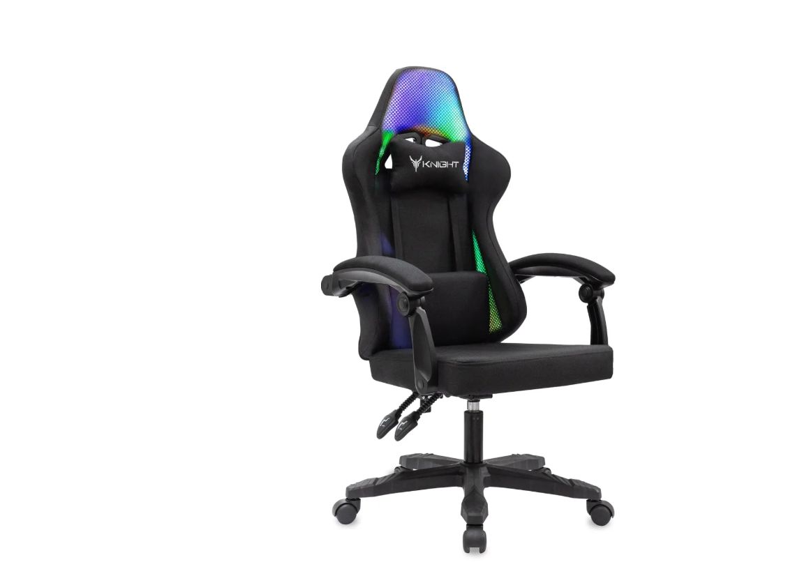 Кресло Knight Wolf RGB черный (KNIGHT WOLF RGB B)