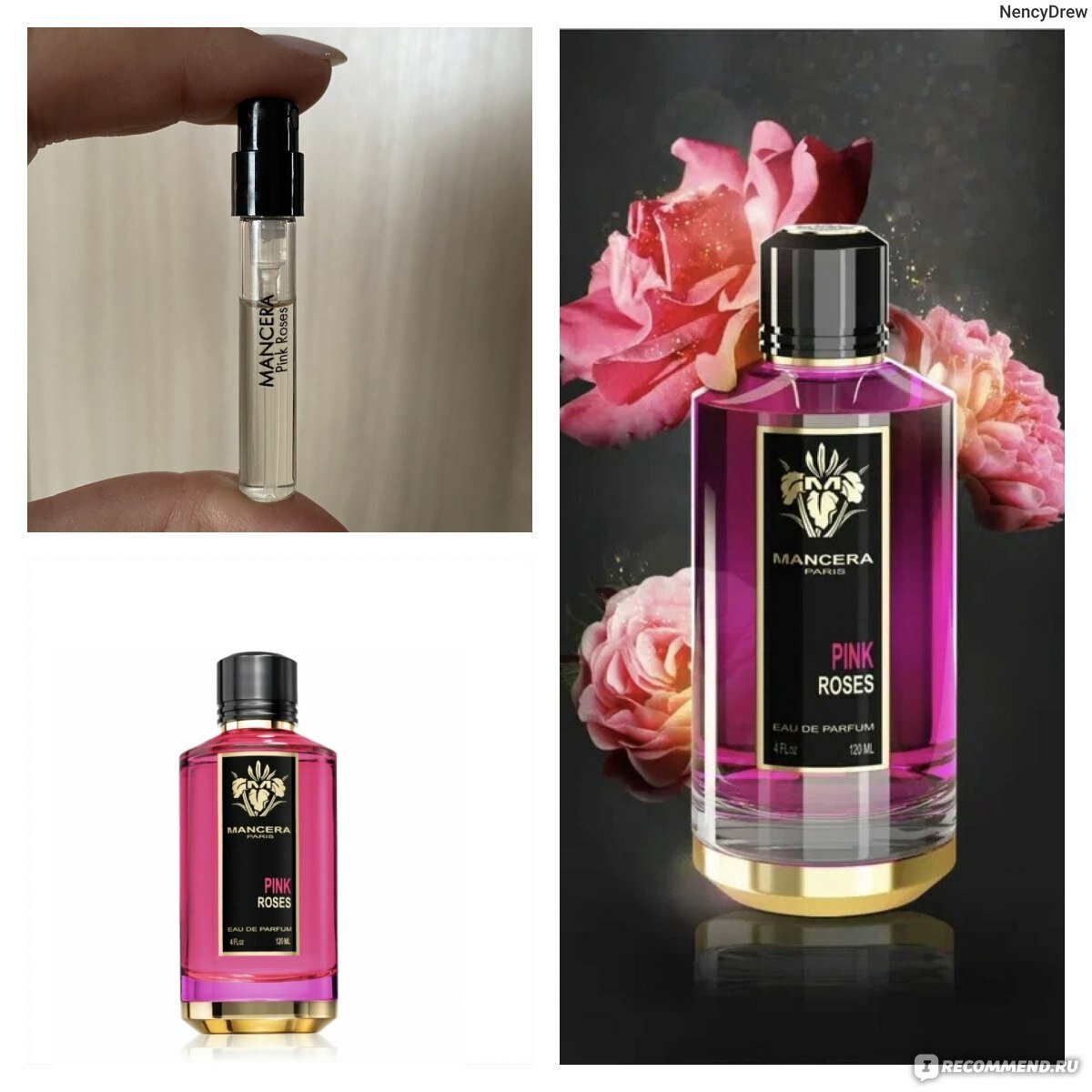 Mancera Pink Roses Парфюмерная вода для женщин 2 ml Sample, цветочный зеленый аромат