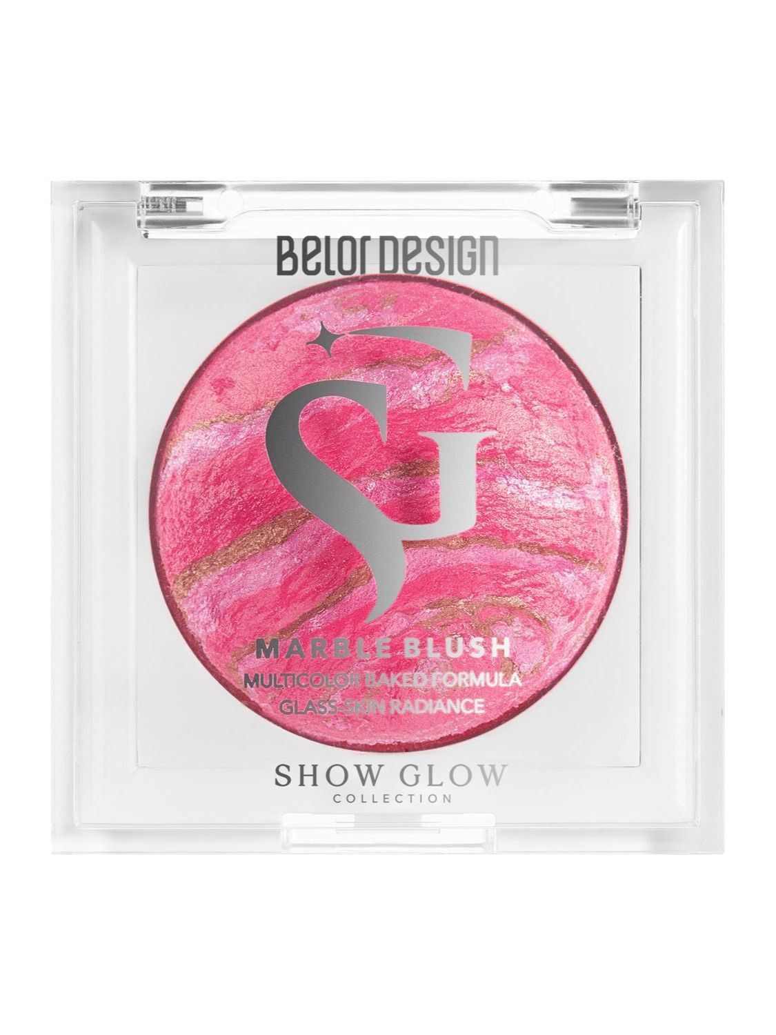Румяна для лица Belor Design Show Glow мраморные тон 1 Роза Мурано