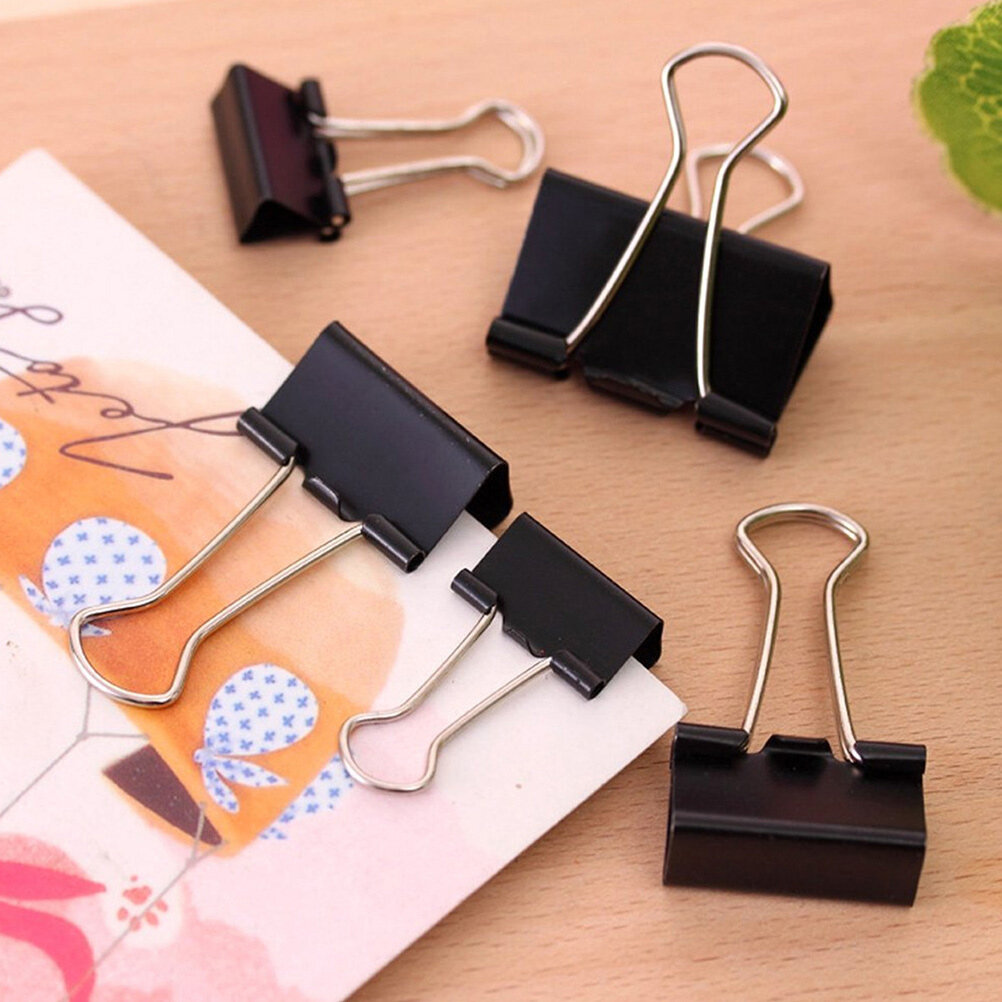 12 Штук Клипсы Для Бумаги Офисные Скобы Binder Clips Размер 7.9X5.1X2Cm