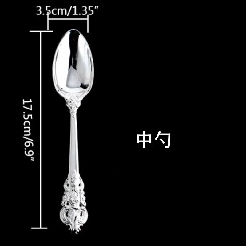 Посеребренный набор столовых приборов medium spoon